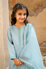 3-PC Embroidered Raw-Silk Suit CKP-6-371