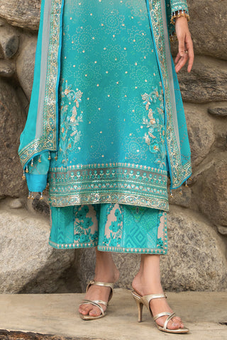 3-PC Unstitched Embroidered Chiffon Collection VSLW6-17 – House Of Charizma
