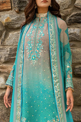 3-PC Unstitched Embroidered Chiffon Collection VSLW6-17