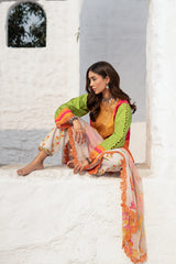 3-PC Unstitched Embroidered Printed Lawn Collection CRO5-06