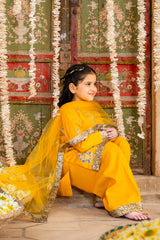 3-PC Embroidered Raw-Silk Suit CKP-6-374