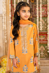 3-PC Embroidered Raw-Silk Suit  CKP-6-375