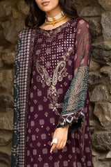 3-PC Unstitched Embroidered Chiffon Collection VSLW6-12