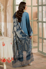 3-Pc Unstitched Embroidered Silk Suit ASE5-18