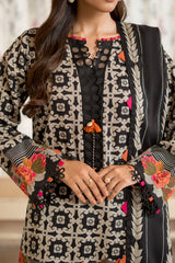 3-Pc Unstitched Embroidered Staple Suit AWE5-07