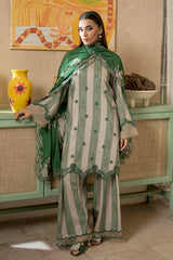 3-Pc Unstitched Embroidered Lawn Suit ASE5-16