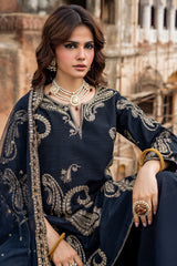 3-PC Embroidered Raw  Silk CMA-6-411
