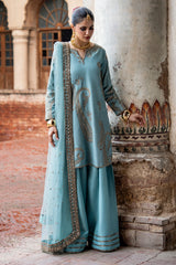 3-PC Embroidered Raw  Silk CMA-6-412