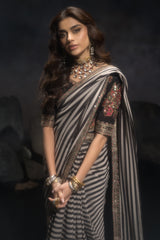3-PC Stitched Premium Saree Collection  CSS6-01P