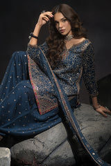 3-PC Embroidered Raw-Silk Suit CMA-4-118