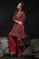 3-PC Embroidered Raw-Silk Suit CMA-4-117