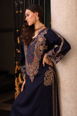 3-pc Unstitched Embroidered Dyed Leather Shirt PSW5-16