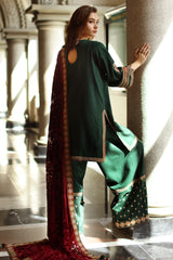 3-pc Unstitched Embroidered Dyed Leather Shirt PSW5-17