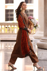 3-pc Unstitched Embroidered Dyed Leather Shirt PSW5-18