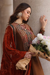 3-pc Unstitched Embroidered Dyed Leather Shirt PSW5-18