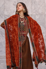 3-pc Unstitched Embroidered Dyed Leather Shirt PSW5-18