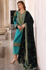 3-pc Unstitched Embroidered Dyed Leather Shirt PSW5-19