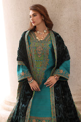 3-pc Unstitched Embroidered Dyed Leather Shirt PSW5-19