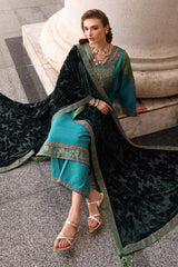 3-pc Unstitched Embroidered Dyed Leather Shirt PSW5-19