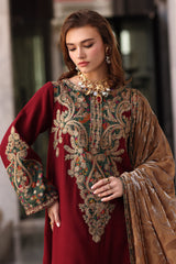 3-pc Unstitched Embroidered Dyed Leather Shirt PSW5-20