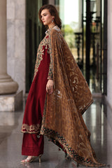 3-pc Unstitched Embroidered Dyed Leather Shirt PSW5-20