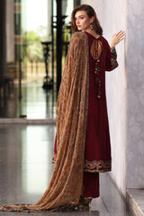 3-pc Unstitched Embroidered Dyed Leather Shirt PSW5-20