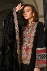 3-pc Unstitched Embroidered Dyed Leather Shirt PSW5-21