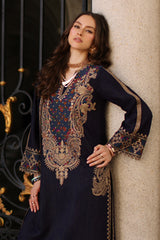 3-pc Unstitched Embroidered Dyed Leather Shirt PSW5-16