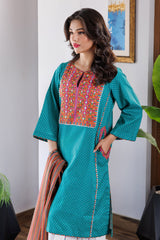 3-PC Printed Lawn Shirt with Chiffon Dupatta and Trouser CNP-4-031