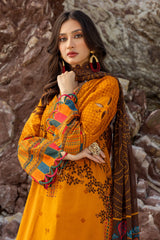 3-Pc Unstitched Printed Lawn with Embroidered Chiffon Dupatta PM4-21