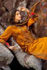 3-Pc Unstitched Printed Lawn with Embroidered Chiffon Dupatta PM4-21