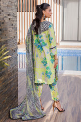 3-PC Printed Lawn Shirt with Chiffon Dupatta and Trouser CPM-4-051