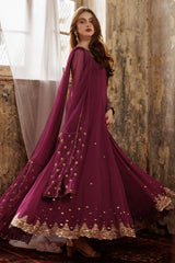 3-PC Embroidered Chiffon Suit CMA-5-059