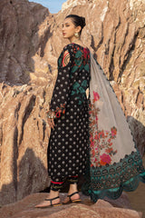 3-Pc Unstitched Printed Lawn with Embroidered Chiffon Dupatta PM4-16A