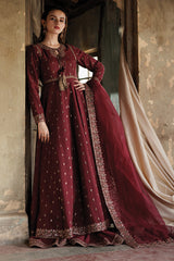 3-PC Embroidered Raw-Silk Shirt with Embroidered Organza Dupatta and Trouser CMA-4-088