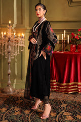 3-PC Embroidered Velvet Shirt with Embroidered Chiffon Dupatta and Trouser VVT4-02