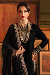 3-PC Embroidered Velvet Shirt with Embroidered Chiffon Dupatta and Trouser VVT4-07