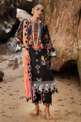 3-PC Embroidered Lawn Shirt with Embroidered Chiffon Dupatta and Trouser DSCC4-28