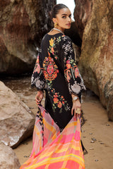 3-PC Embroidered Lawn Shirt with Embroidered Chiffon Dupatta and Trouser DSCC4-28