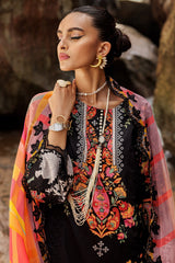 3-PC Embroidered Lawn Shirt with Embroidered Chiffon Dupatta and Trouser BAS5-07