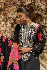 3-PC Embroidered Lawn Shirt with Embroidered Chiffon Dupatta and Trouser DSRB4-08