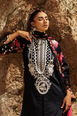 3-PC Embroidered Lawn Shirt with Embroidered Chiffon Dupatta and Trouser DSRB4-08