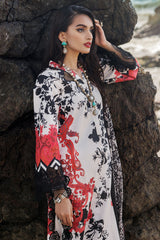 3-PC Embroidered Lawn Shirt with Embroidered Chiffon Dupatta and Trouser DSCC4-29