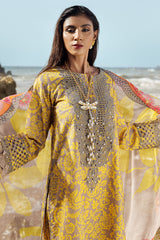 3-PC Unstitched Embroidered Lawn Shirt with Embroidered Chiffon Dupatta and Trouser AS4-11