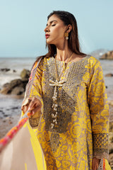 3-PC Unstitched Embroidered Lawn Shirt with Embroidered Chiffon Dupatta and Trouser AS4-11