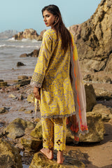 3-PC Unstitched Embroidered Lawn Shirt with Embroidered Chiffon Dupatta and Trouser AS4-11