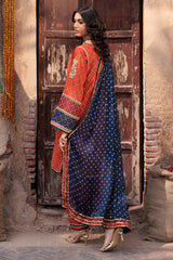 3-PC Embroidered Lawn Shirt with Chiffon Dupatta and Trouser CMA-4-08