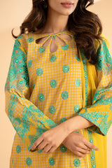 2-PC Embroidered Lawn Shirt with Embroidered Chiffon Dupatta  CNP-4-22S