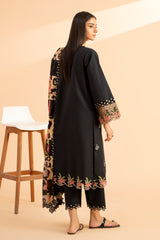 3-PC Embroidered Lawn Shirt with Embroidered Chiffon Dupatta and Trouser AS4-57