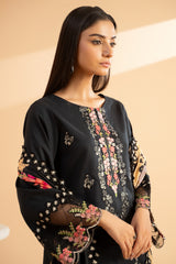 3-PC Embroidered Lawn Shirt with Embroidered Chiffon Dupatta and Trouser AS4-57